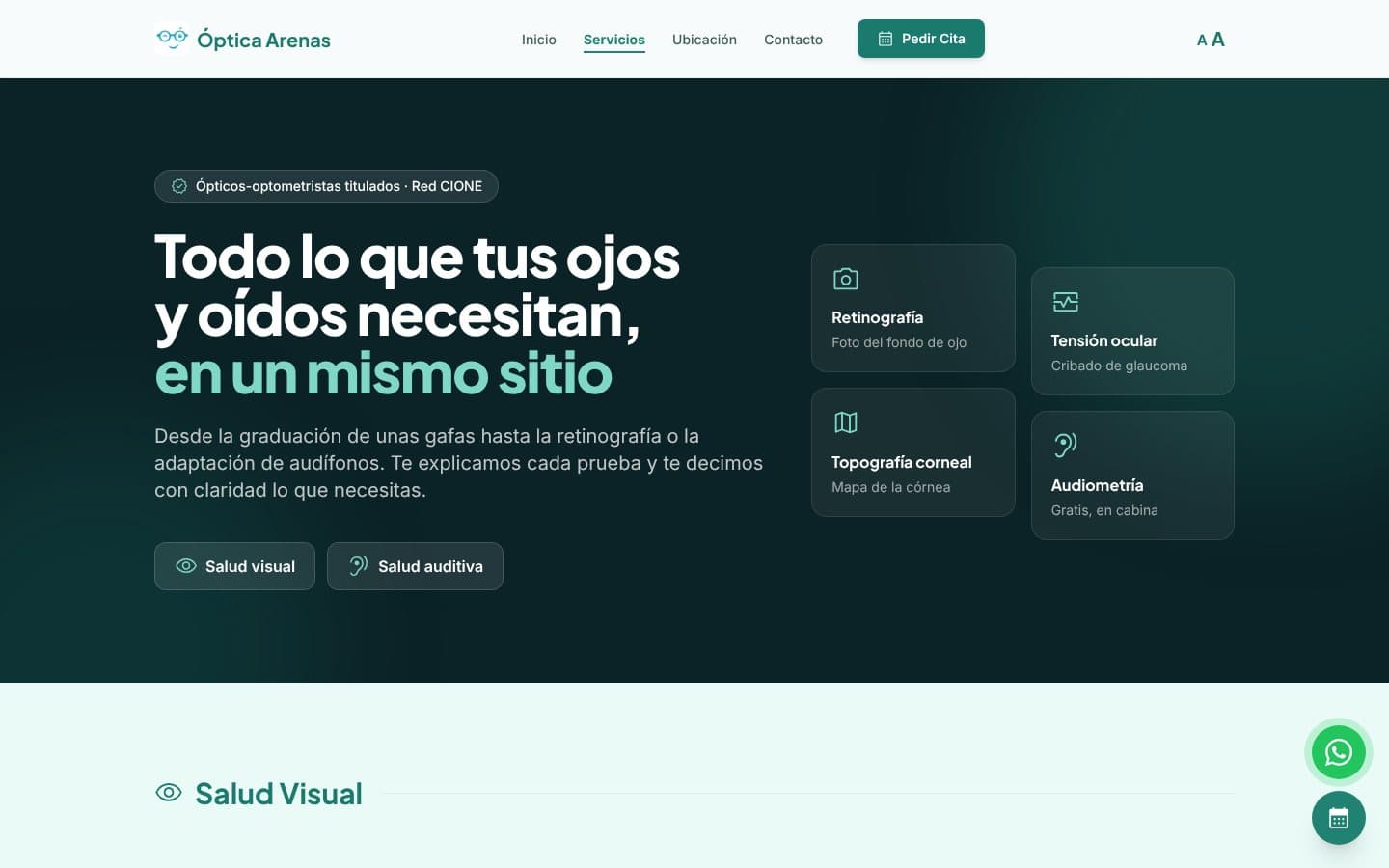 Captura de Óptica Arenas